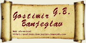 Gostimir Banjeglav vizit kartica